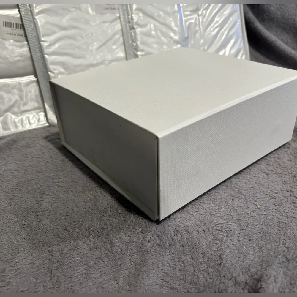 Set of 4- Rsgift 7.8x7x3.1 Inches,White‎ Gift Box with Lid,Collapsible